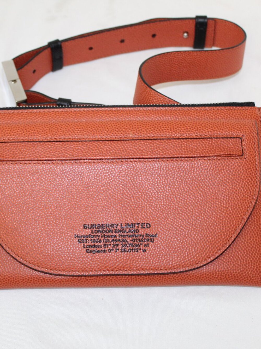 NWT Burberry Olympia Leather Belt Bag Bum Pak Sling Shoulder Bag Pouch Adjustabl - Picture 2 of 15